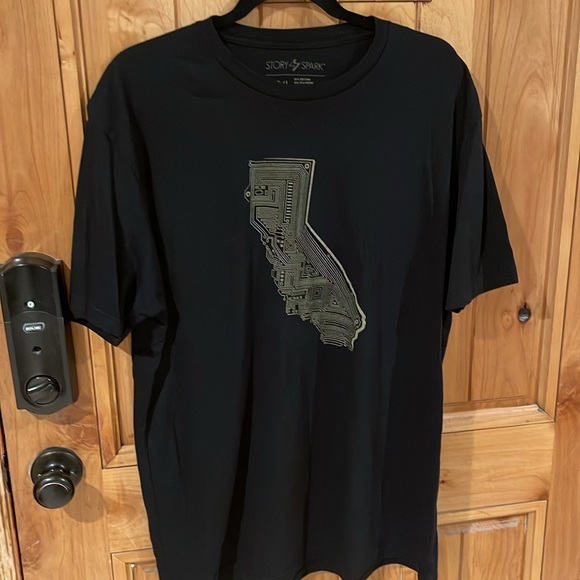 Men's Black XXL California Tech t-shirt - Picture 2 of 4